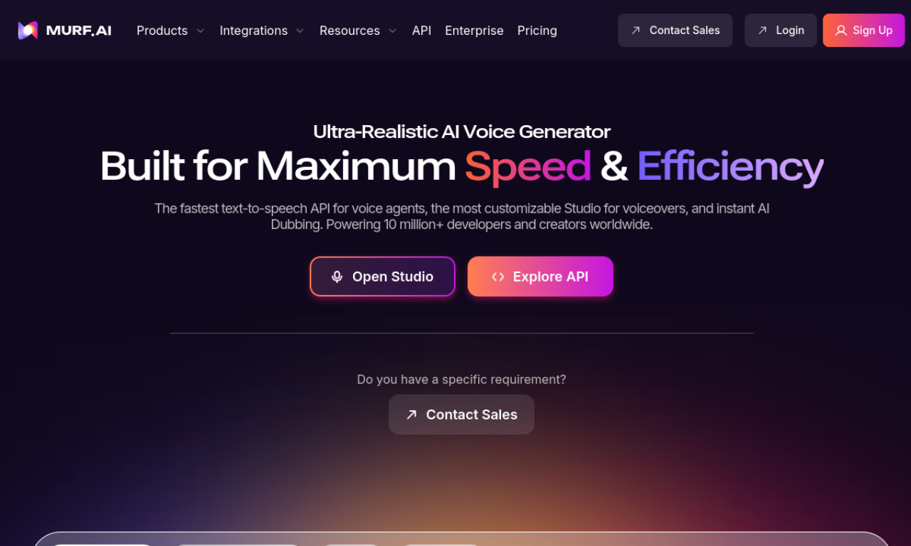 Murf AI interface screenshot
