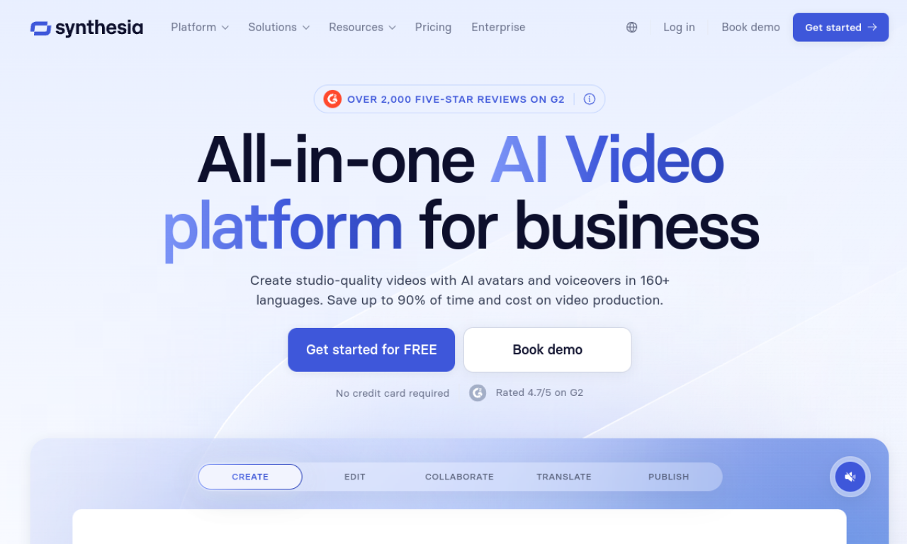 Synthesia interface screenshot